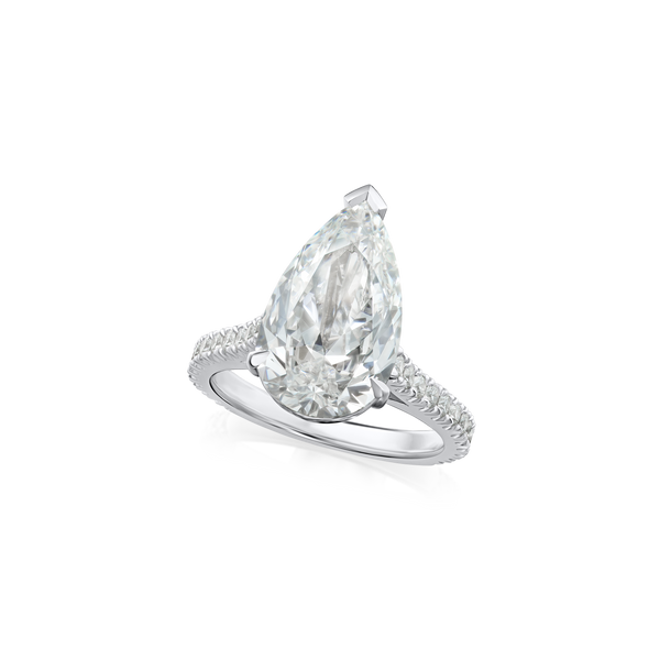 5.01ct Pear Cut Diamond Solitaire Ring