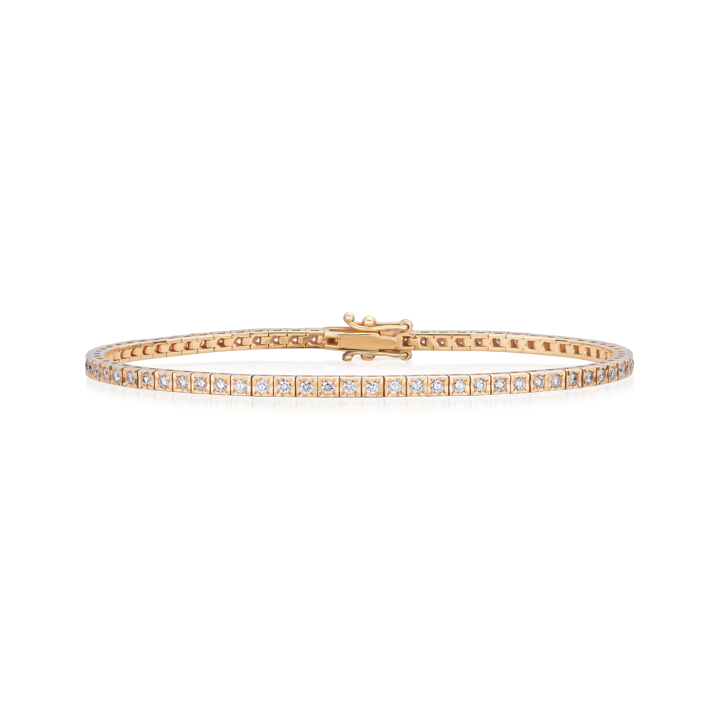 1.00ct Diamond Bracelet In 18ct Rose Gold