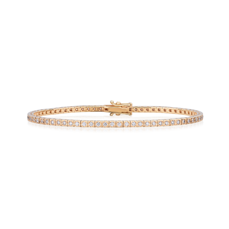1.00ct Diamond Bracelet In 18ct Rose Gold