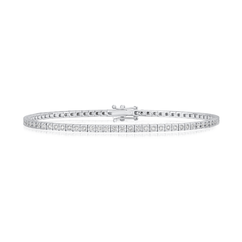 1.00ct Diamond Bracelet In 18ct White Gold
