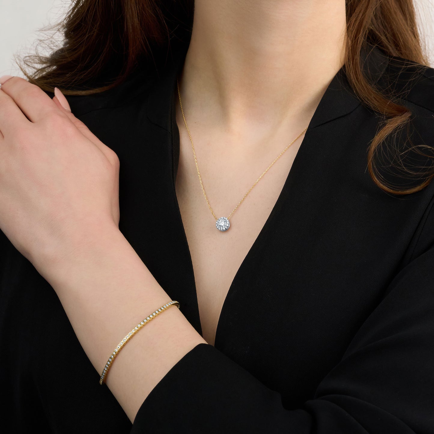 Diamond Bracelet In 18ct Yellow Gold