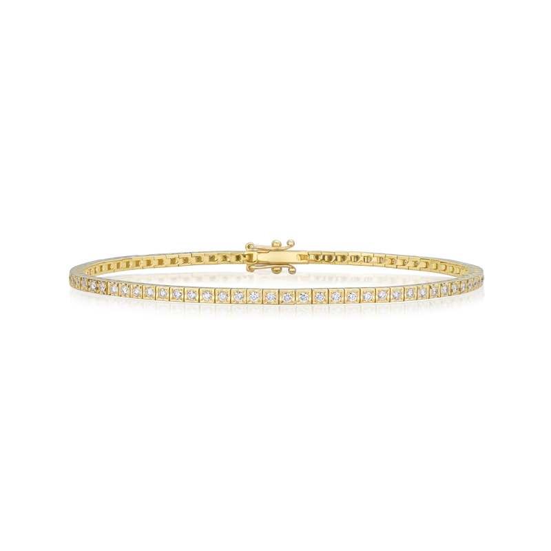 Diamond Bracelet In 18ct Yellow Gold