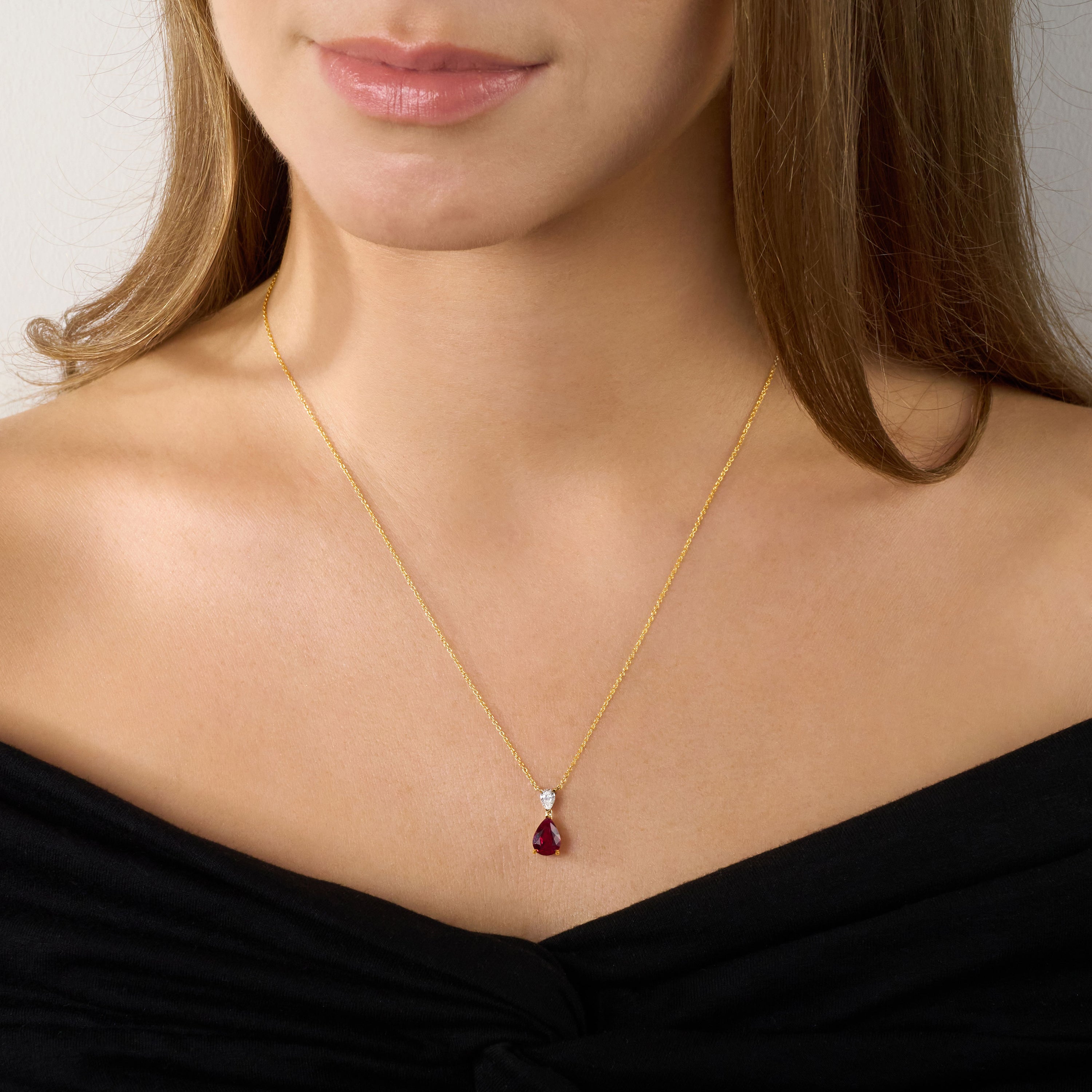 1.71ct Ruby and Diamond Pendant