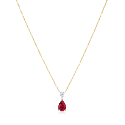 1.71ct Ruby and Diamond Pendant