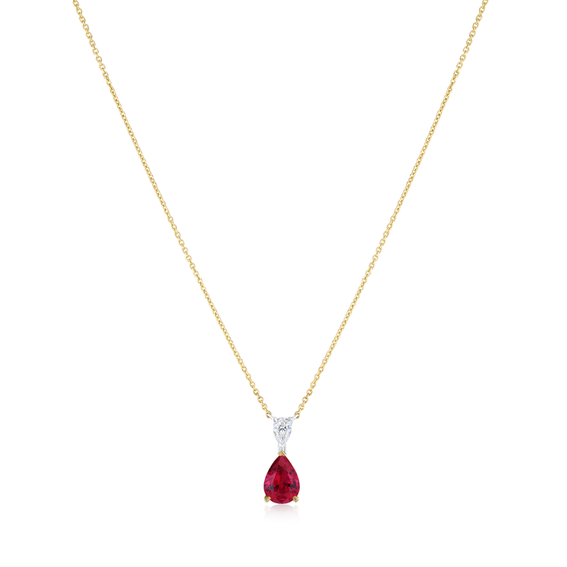 1.71ct Ruby and Diamond Pendant