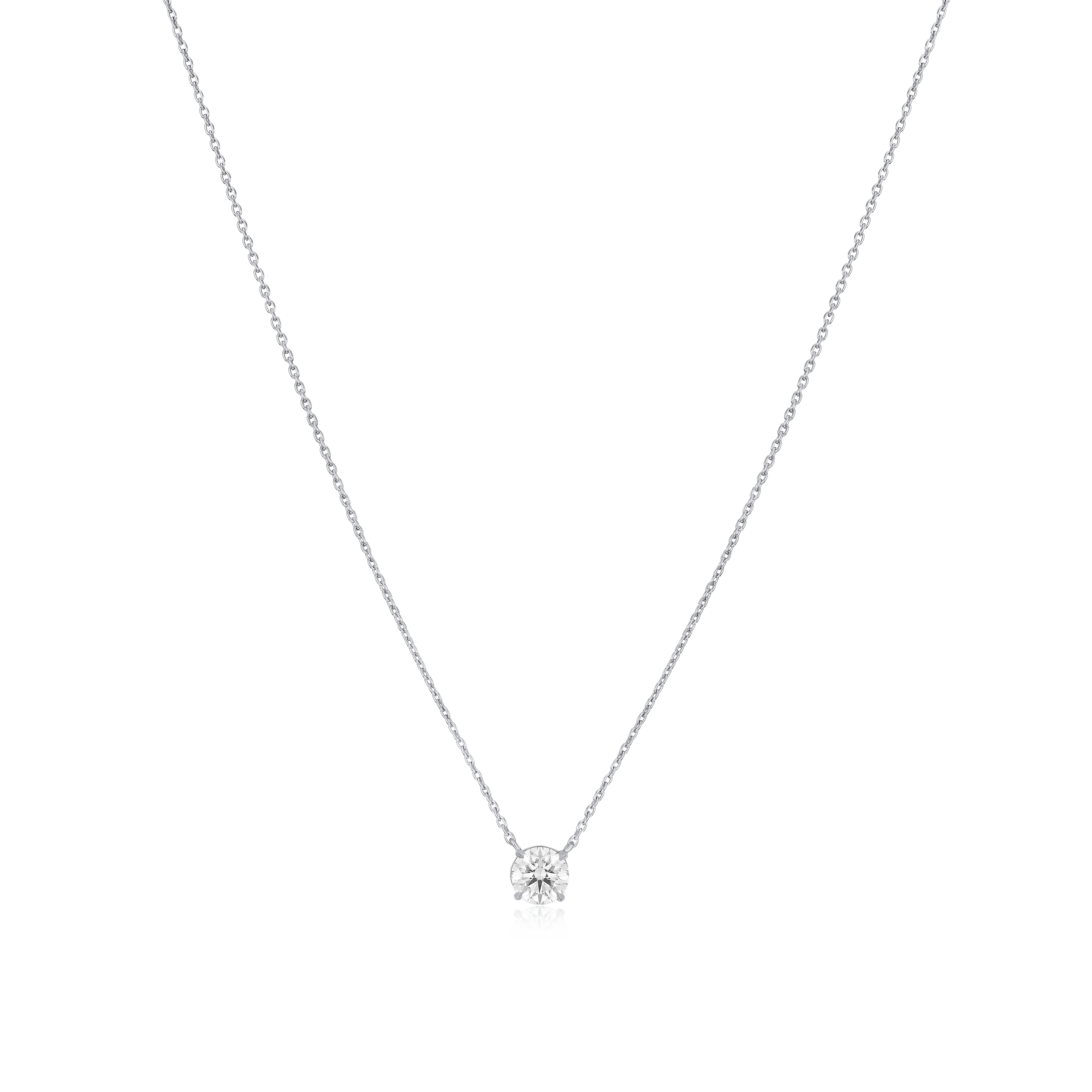 0.70ct Solitaire Round Brilliant Cut Diamond Pendant