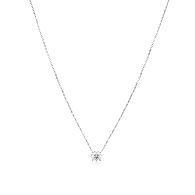 0.70ct Solitaire Round Brilliant Cut Diamond Pendant