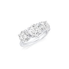3.50cts Round Brilliant Cut Diamond Three Stone Ring