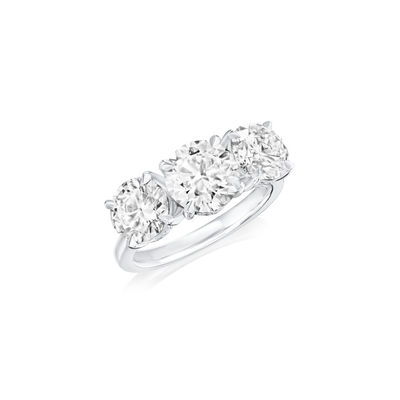 3.50cts Round Brilliant Cut Diamond Three Stone Ring