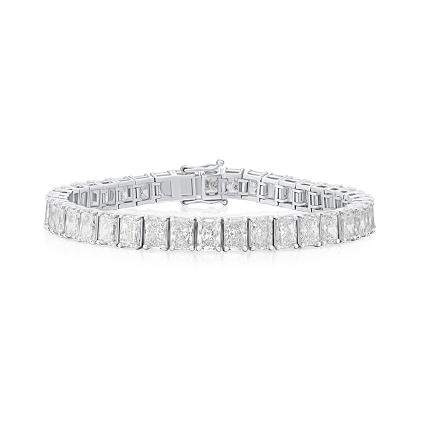 20.26ct Radiant Cut Diamond Line Bracelet