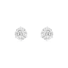 4.02cts Round Brilliant Cut Diamond Martini Set Stud Earrings