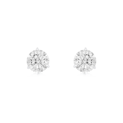 4.02cts Round Brilliant Cut Diamond Martini Set Stud Earrings