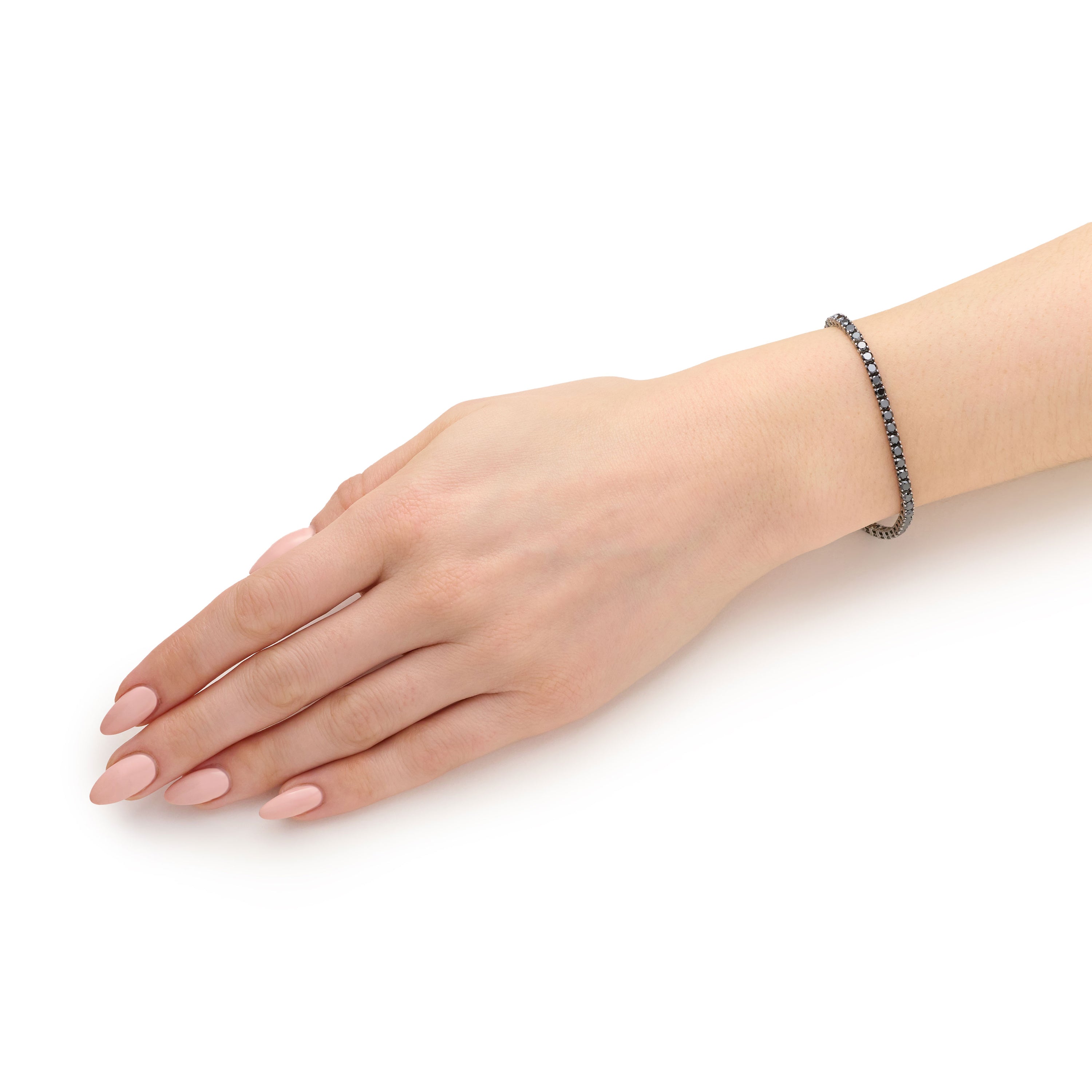6.02ct Black Diamond Line Bracelet