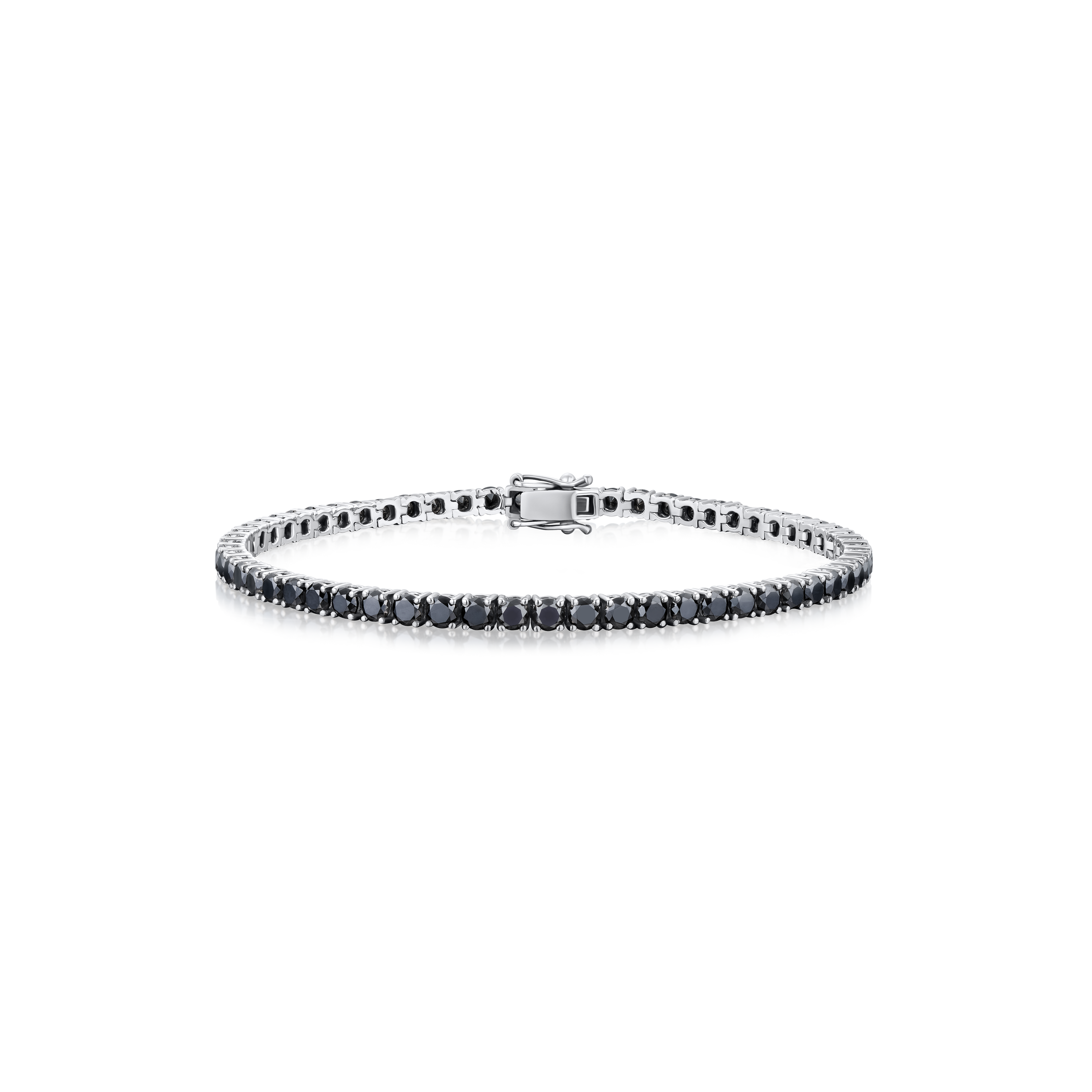 6.02ct Black Diamond Line Bracelet