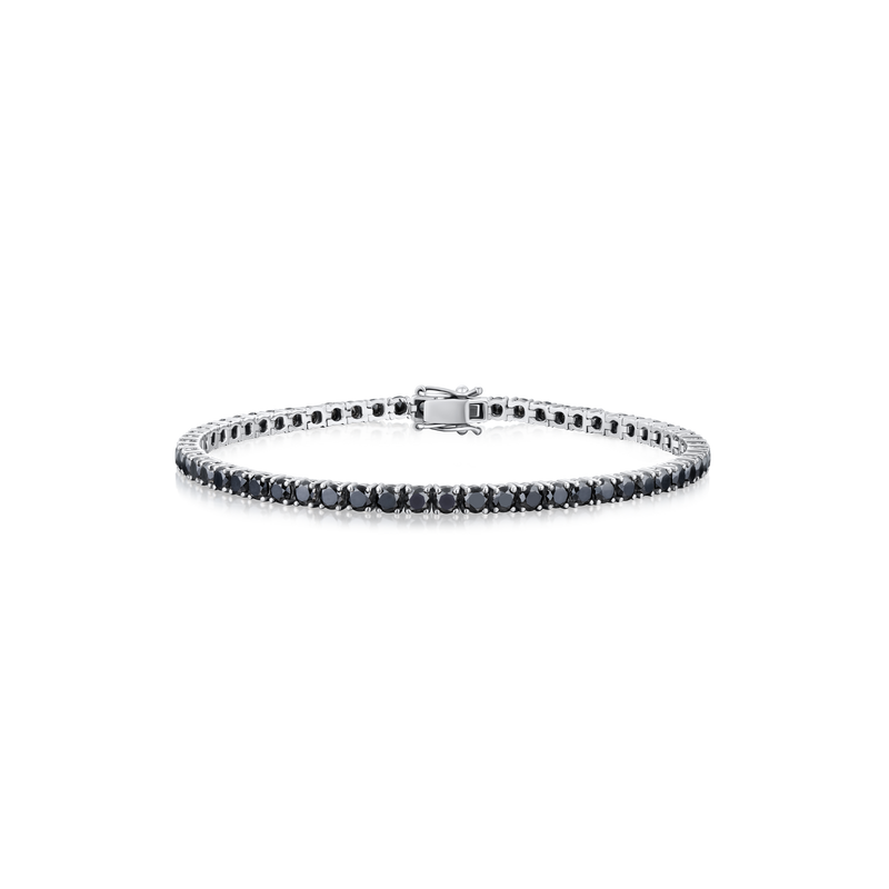 6.02ct Black Diamond Line Bracelet