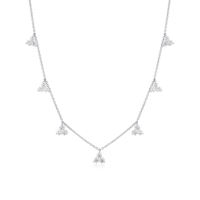 Trefoil Collection 1.79cts Diamond Drop Necklet