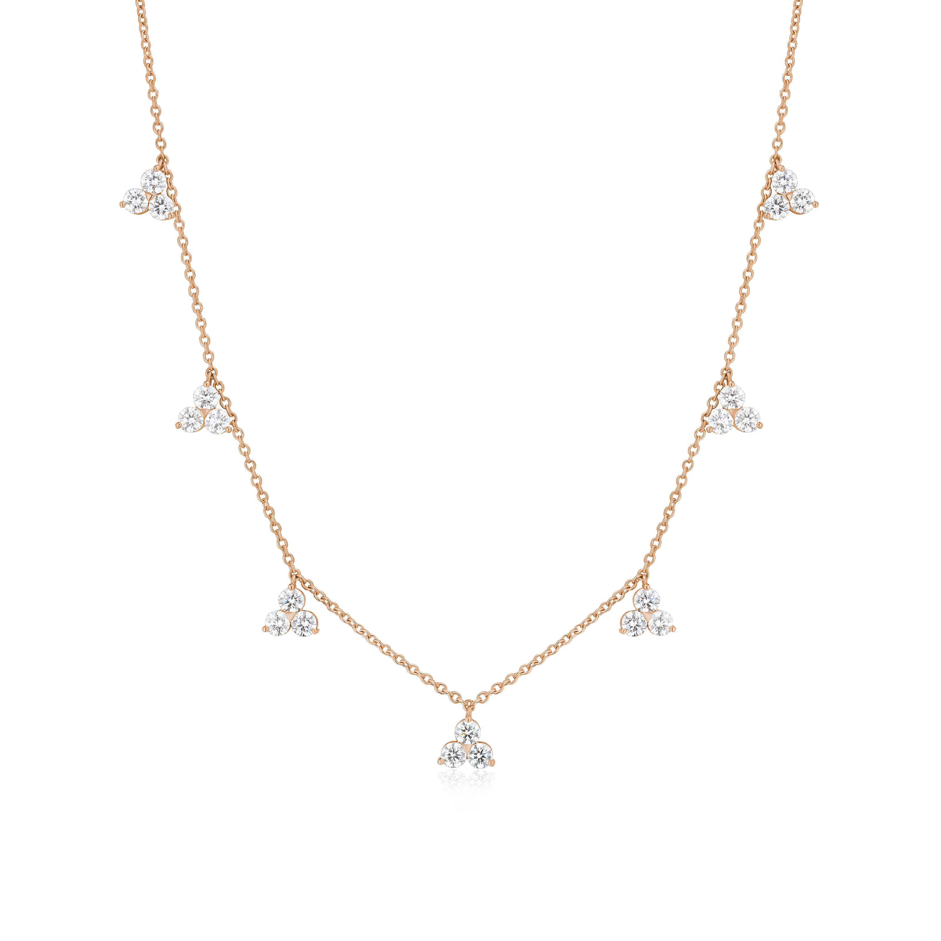 Trefoil Collection 1.84ct Diamond Drop Necklet