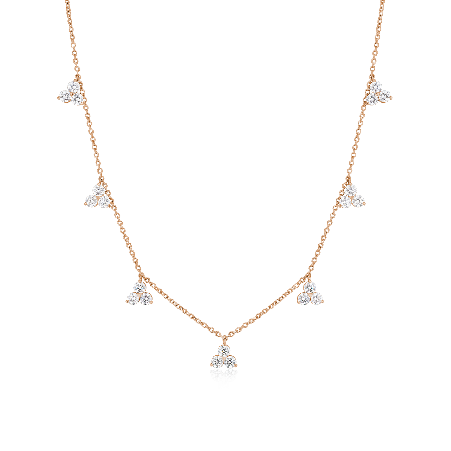 Trefoil Collection 1.84ct Diamond Drop Necklet