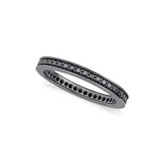 Skyline Black Diamond Full Set Eternity Ring, 2mm
