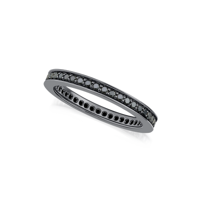 Skyline Black Diamond Full Set Eternity Ring, 2mm