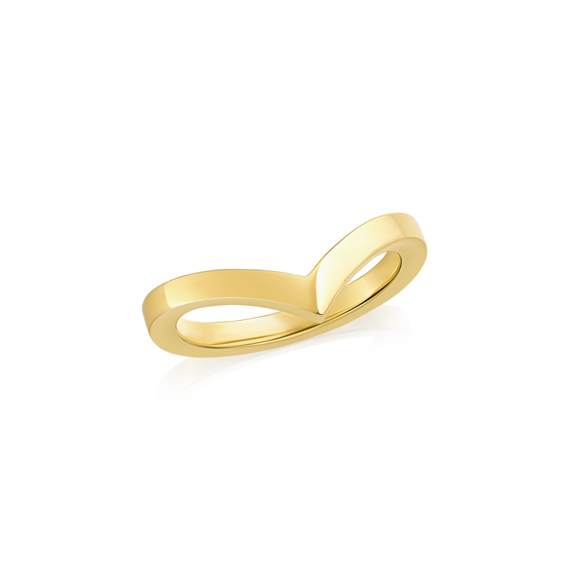 Skyline Collection 18ct Yellow Gold Wishbone Ring