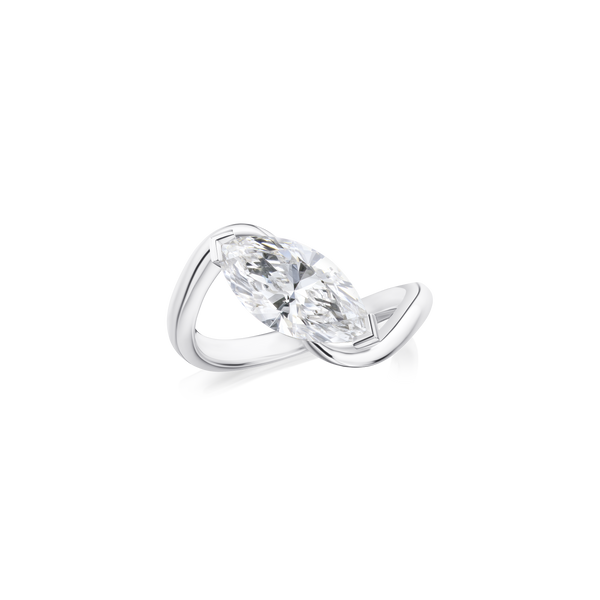2.04ct Marquise Cut Diamond Twist Ring
