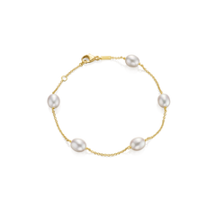 Freshwater Cultured Pearl 18ct Yellow Gold Bracelet