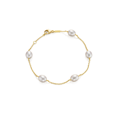 Freshwater Cultured Pearl 18ct Yellow Gold Bracelet