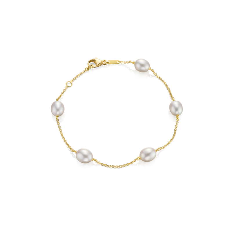 Freshwater Cultured Pearl 18ct Yellow Gold Bracelet