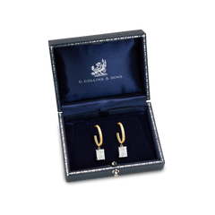 Radiant Cut Diamond Drop Earrings