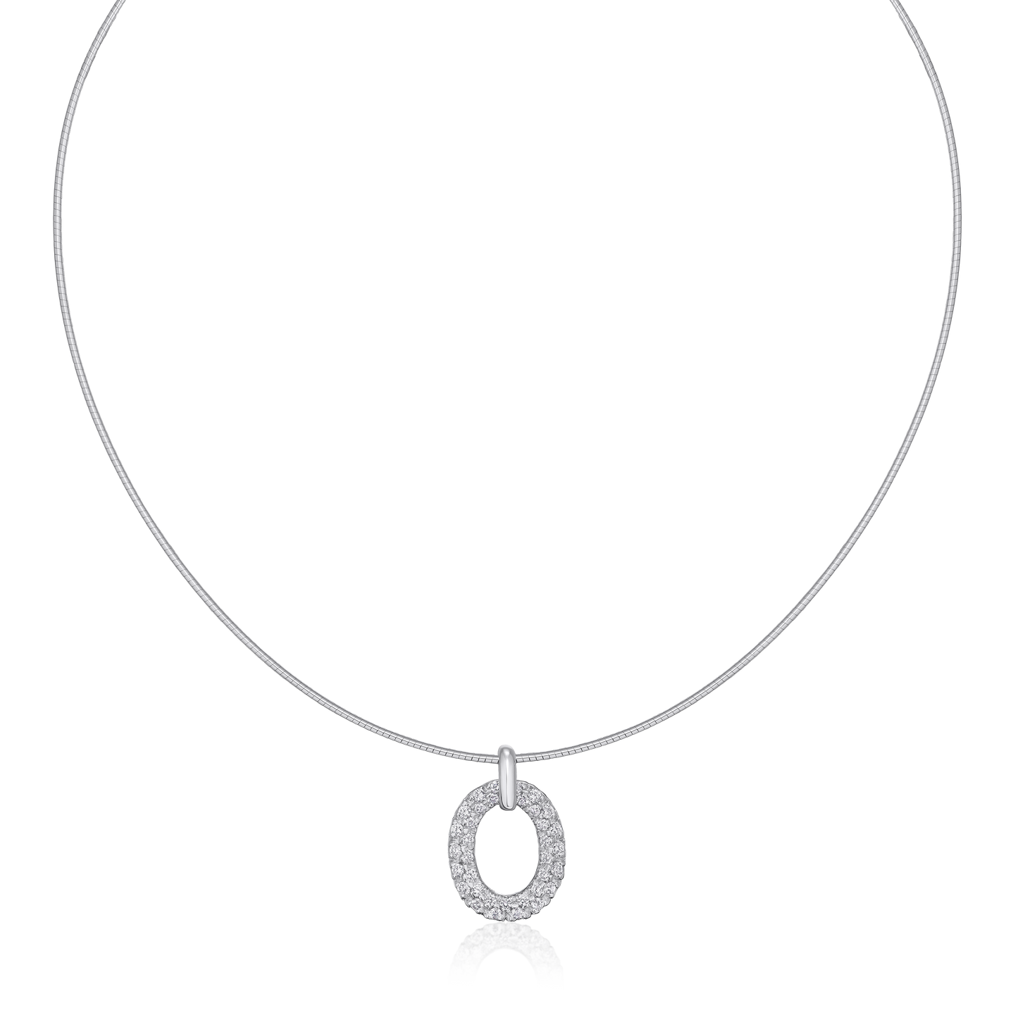 0.26ct Diamond Set Oval Pendant