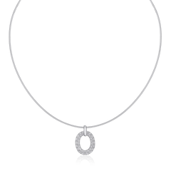 0.26ct Diamond Set Oval Pendant