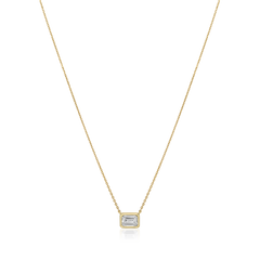 0.62ct Emerald Cut Diamond Solitaire Pendant