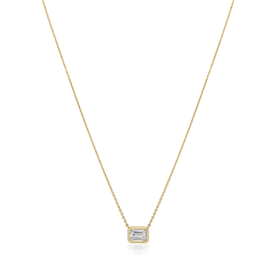 0.62ct Emerald Cut Diamond Solitaire Pendant