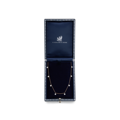 Spectacle Set Diamond 18ct Rose Gold Necklace