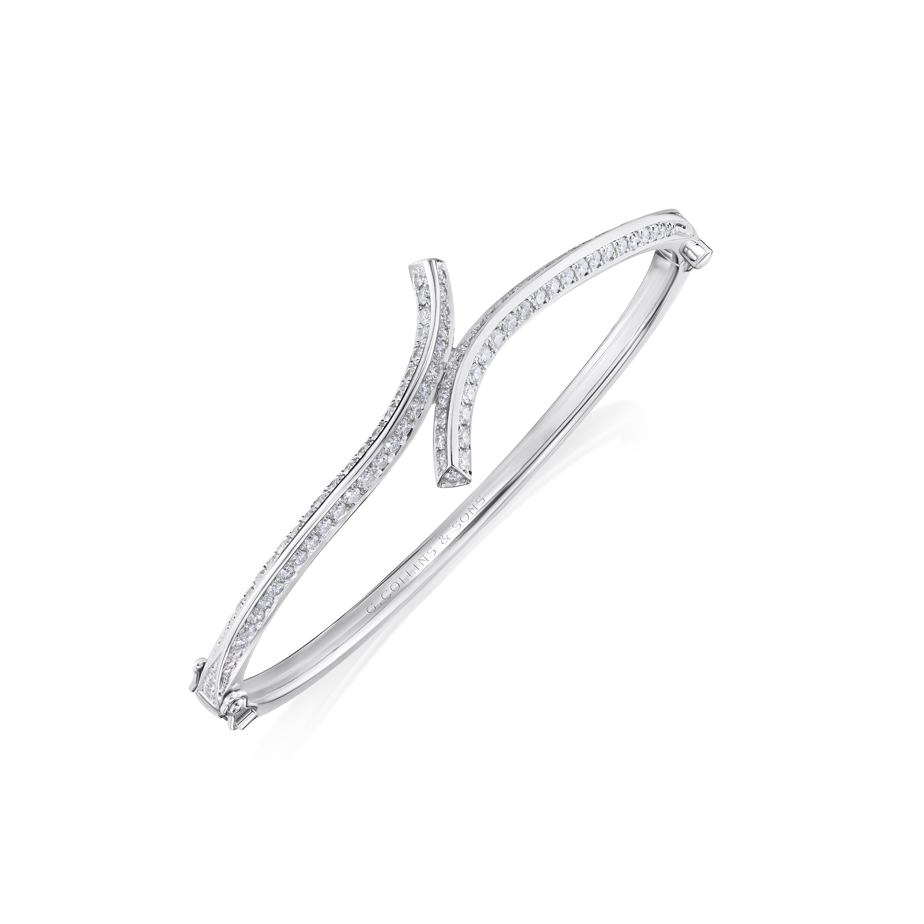 1.52ct Diamond Set Twist Bangle