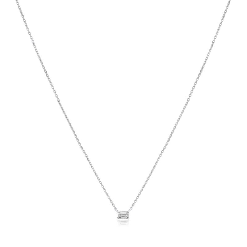 0.20ct Emerald Cut Diamond Pendant