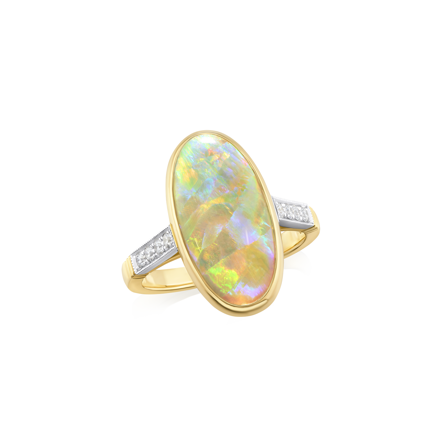 2.36cts Opal and Diamond Ring