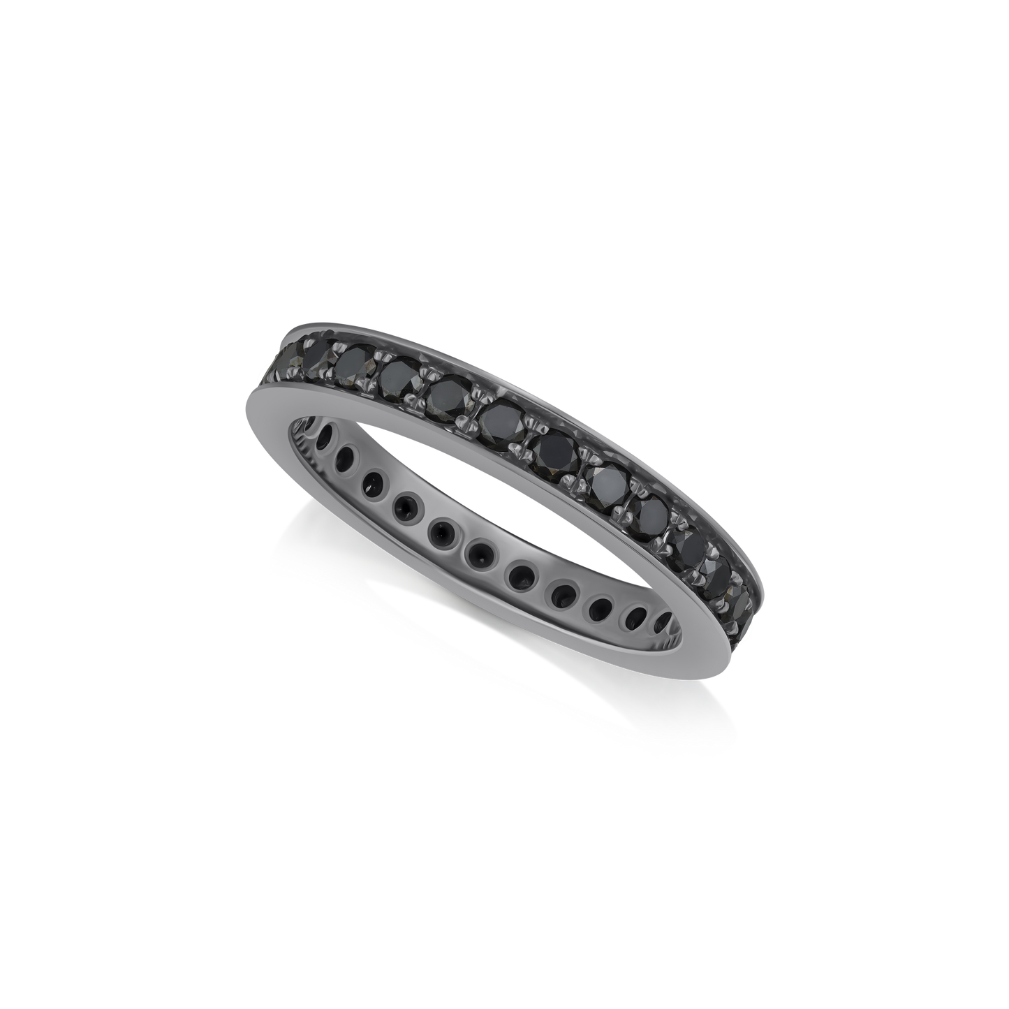 Skyline Collection Black Diamond Set Ring 3mm