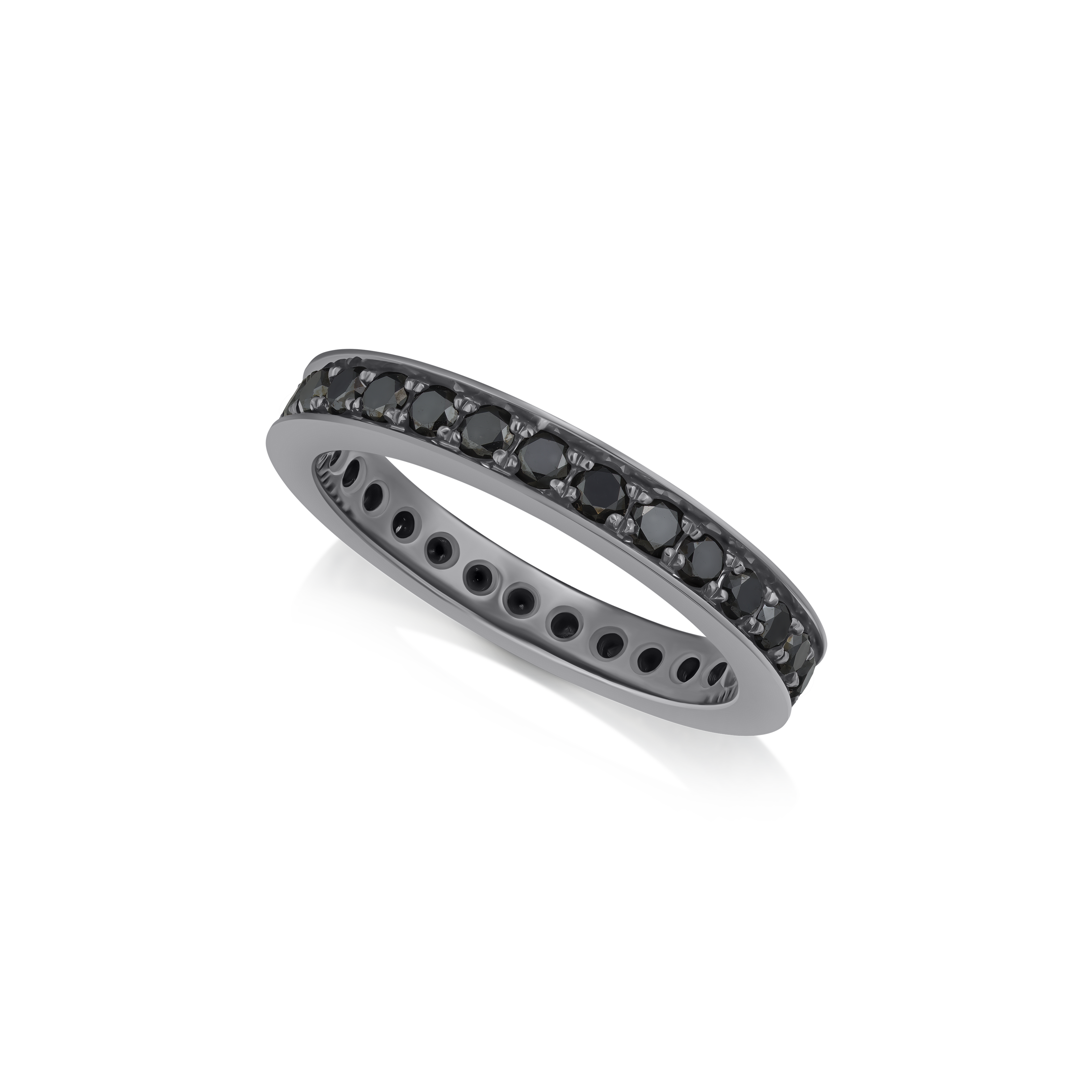 Skyline Black Diamond Full Set Eternity Ring, 3mm