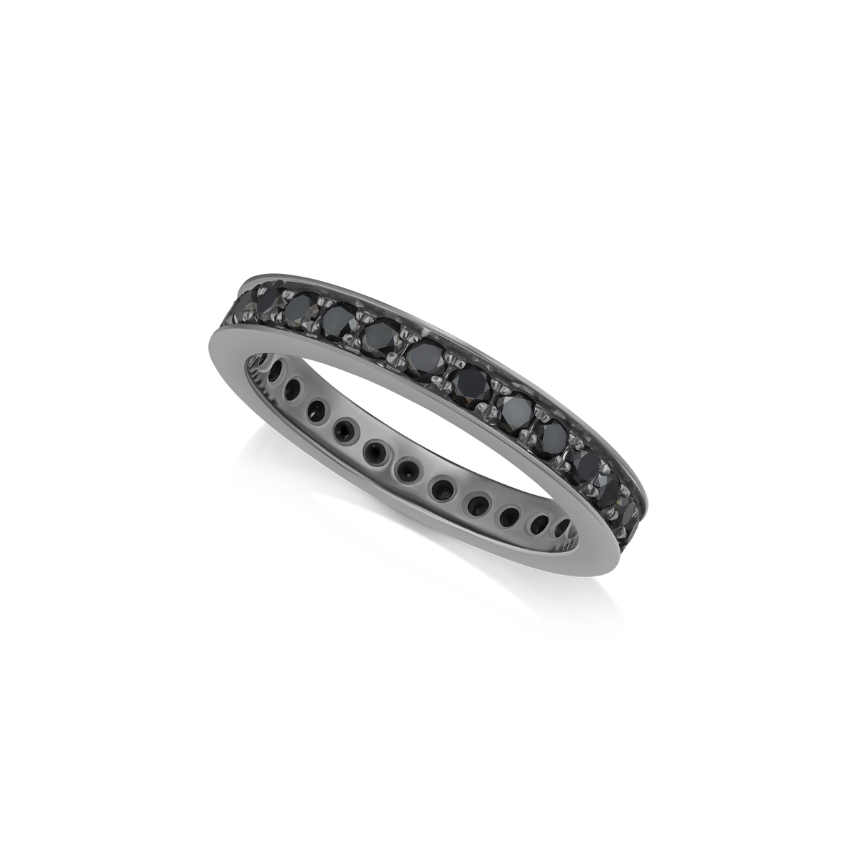 Skyline Black Diamond Full Set Eternity Ring, 3mm