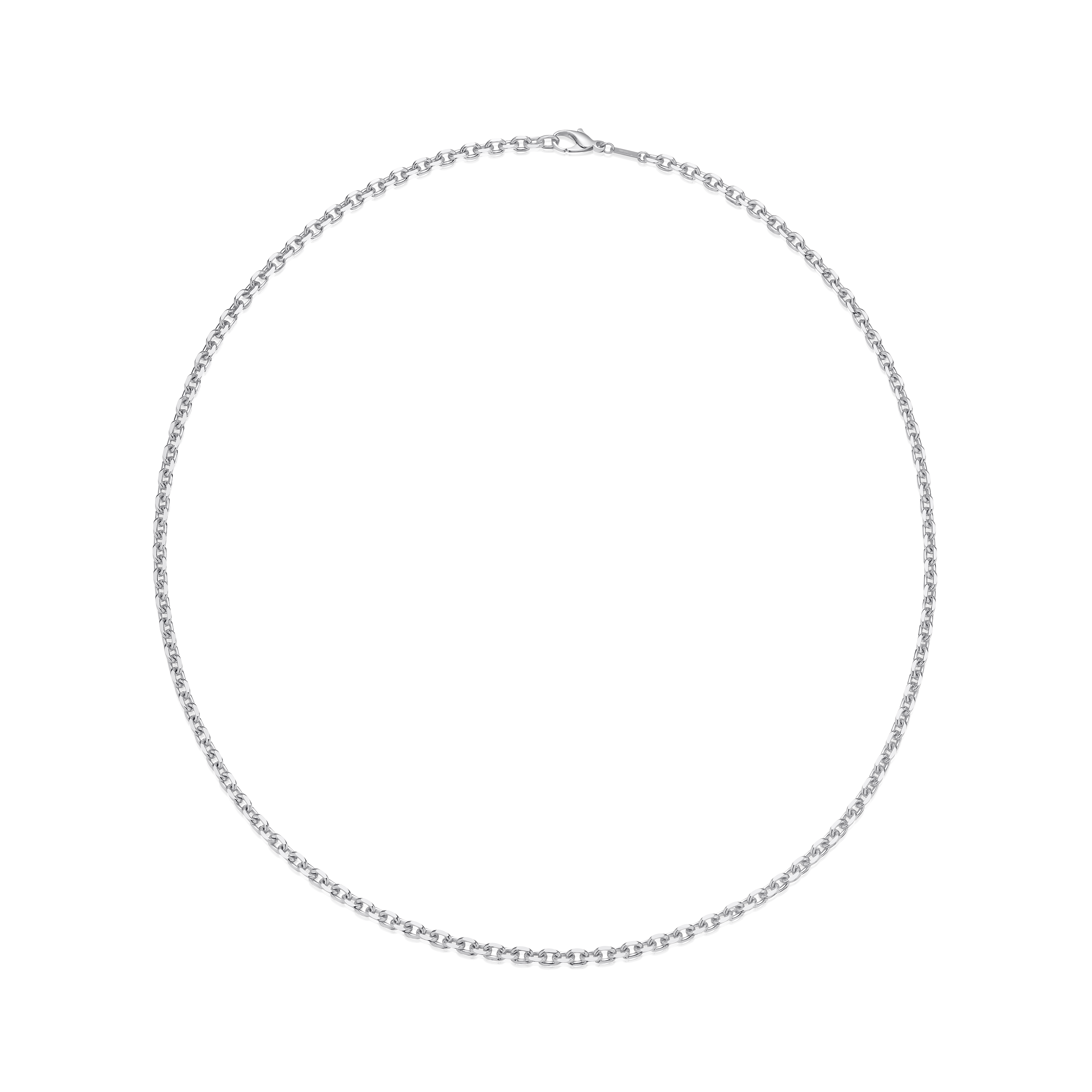 Platinum Heavy Filed Trace Chain 24"