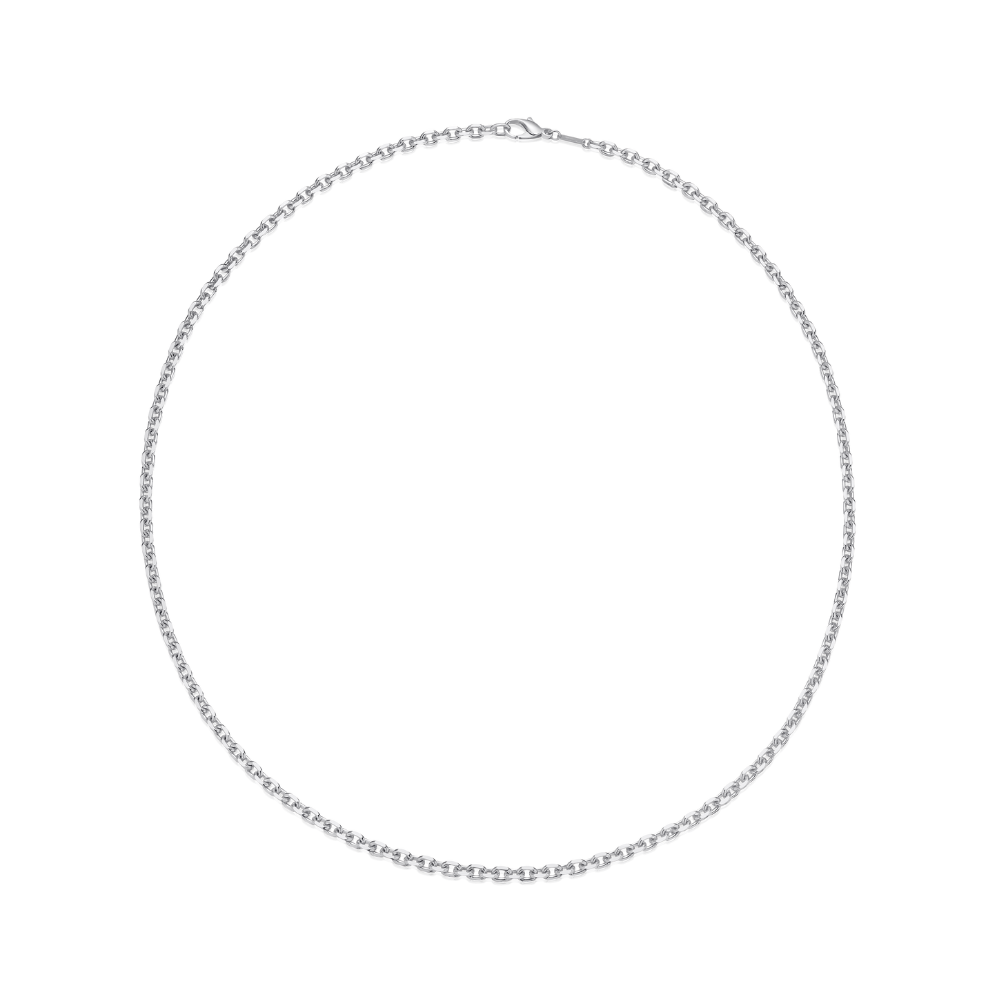 Platinum Heavy Filed Trace Chain 24"