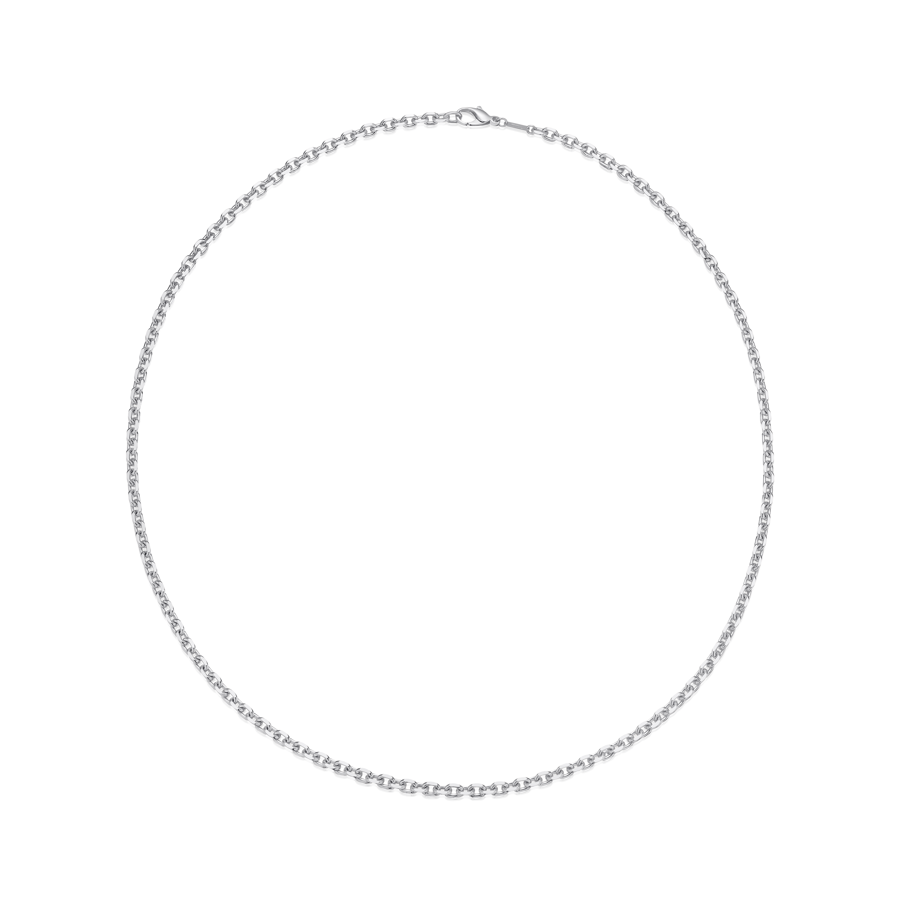 Platinum Heavy Filed Trace Chain 24"