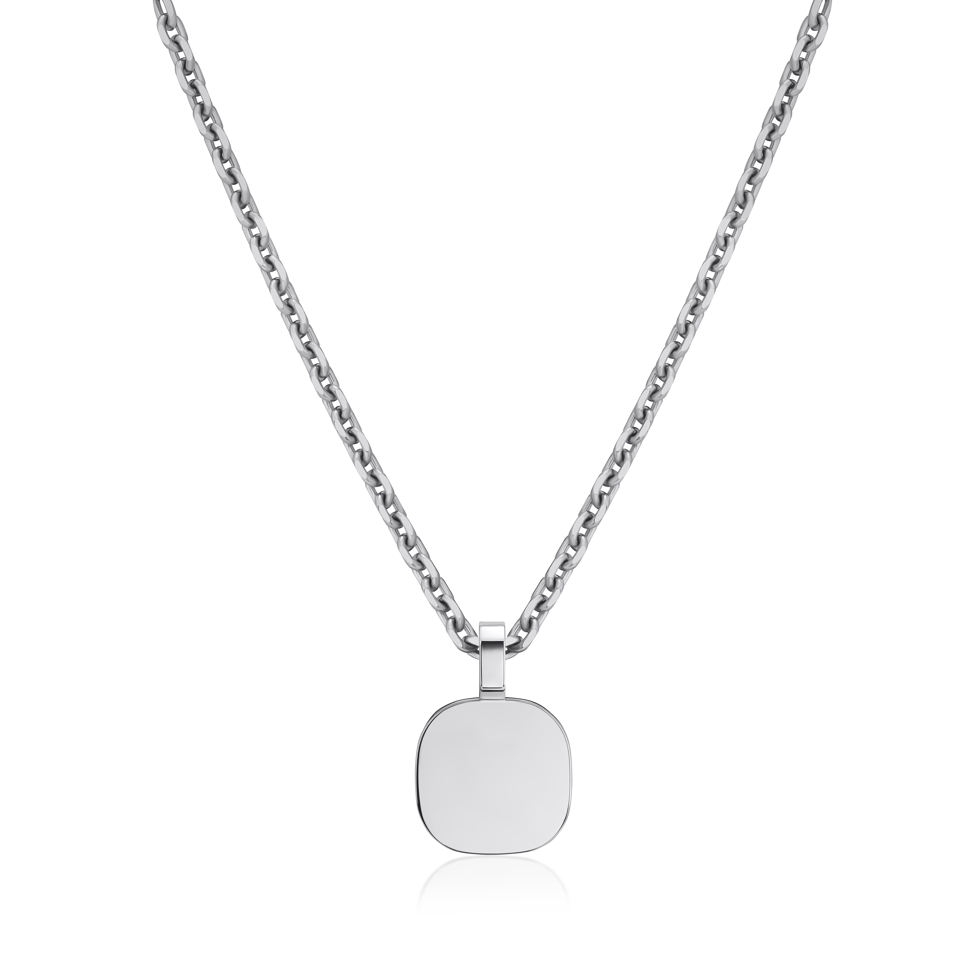 Platinum Cushion Shape Pendant