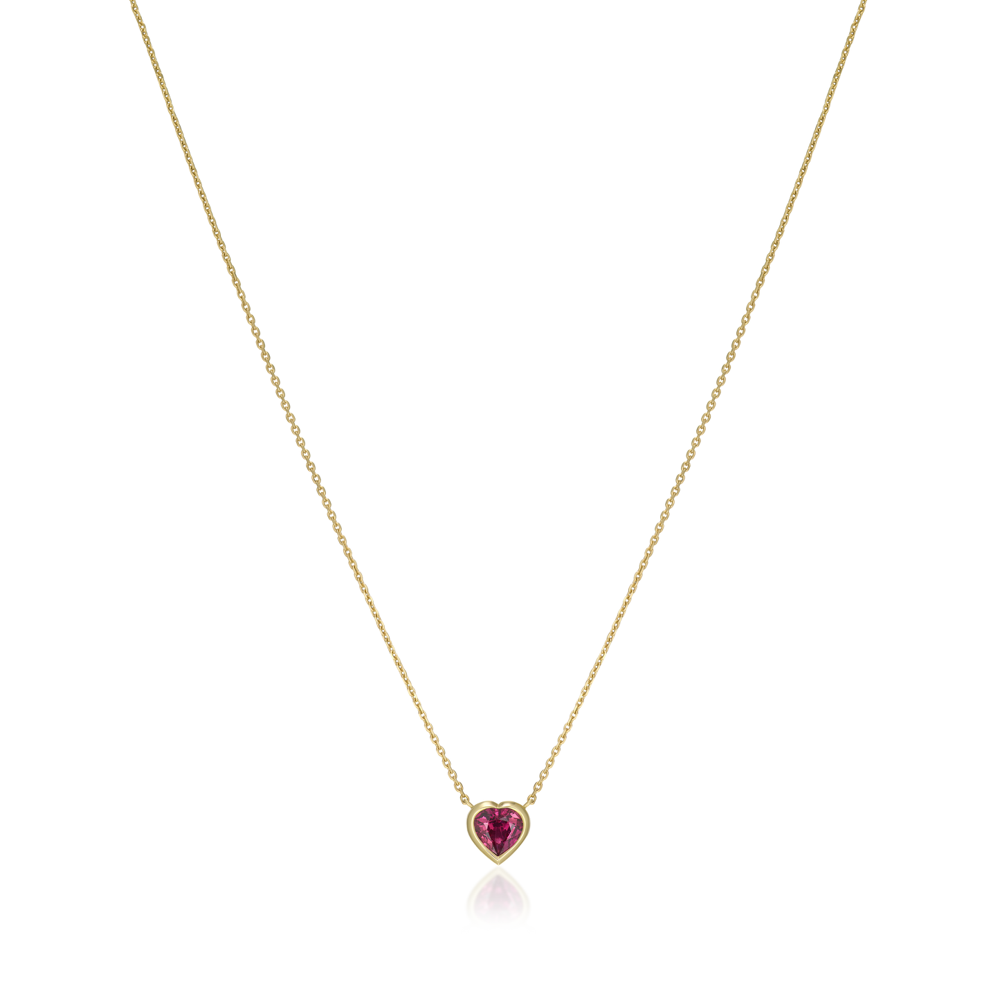 0.53ct Heart Shape Ruby Pendant