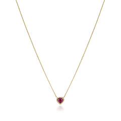 0.53ct Heart Shape Ruby Pendant