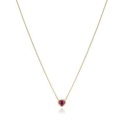 0.53ct Heart Shape Ruby Pendant