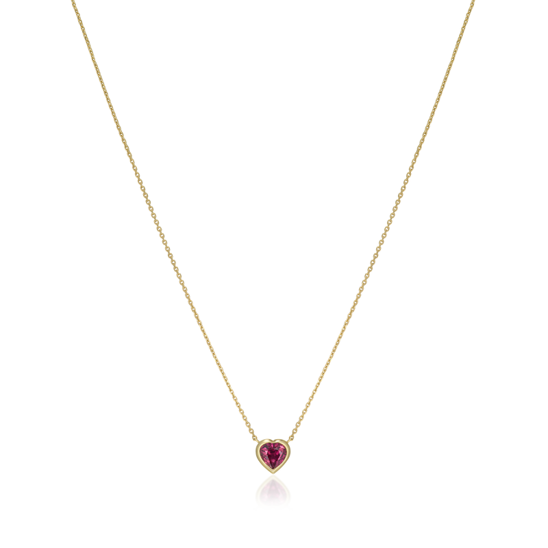 0.53ct Heart Shape Ruby Pendant