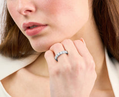 2.00ct Round Brilliant Cut Diamond Half Eternity Ring